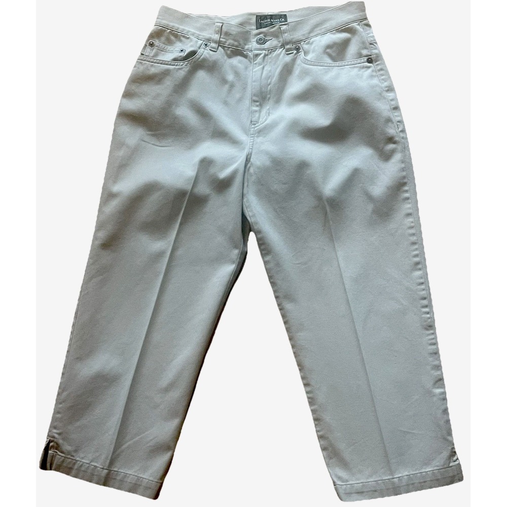 Lauren Jeans Co Ralph Lauren Women Size 4 Beige Capri Pants 100% Cotton